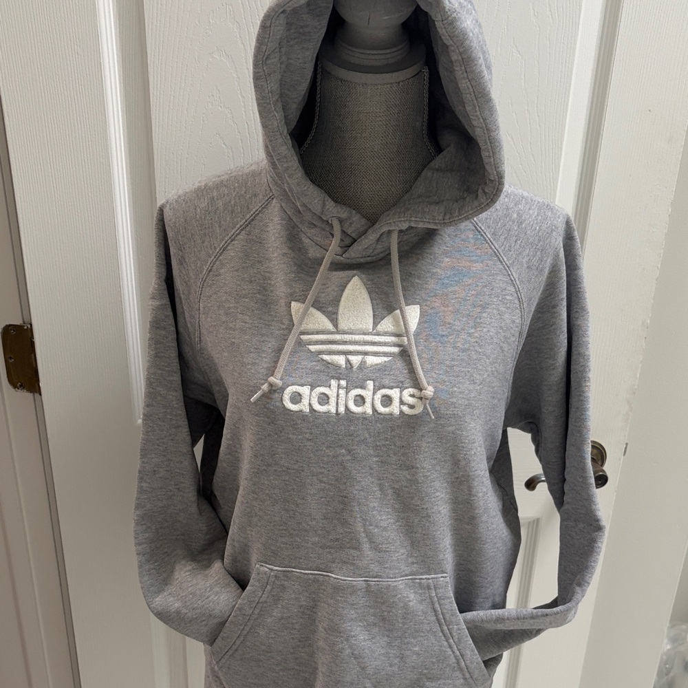 Adidas Originals Adult Unisex adiclear premium Grey Hoodie Size S